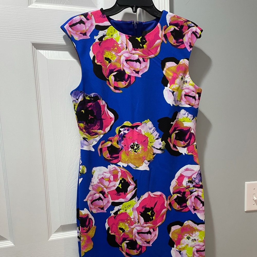 Blue floral dress